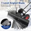 imageGoplus 36 Wide Snow Shovel for Driveway HeavyDuty Metal Snow Plow w 7Position Angled Blade Ergonomic Handle ampamp Rubber Wheels for Efficient Snow Removal Back Saver Snow Plow for Doorway Sidewalk