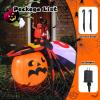 imageGoplus 5 Ft Length Halloween Inflatables Spider Outdoor Decoration with Pumpkin Magic Disco Light Shimmering Red Eyes Builtin LED Lights Blow up Yard Decoration for Party Yard Lawn Patio