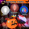 imageGoplus 5 Ft Length Halloween Inflatables Spider Outdoor Decoration with Pumpkin Magic Disco Light Shimmering Red Eyes Builtin LED Lights Blow up Yard Decoration for Party Yard Lawn Patio