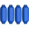 imageGoplus Boat Fenders 4 Pack 3mm Thick UVResistant Pontoon Boat Bumper TwinEye Ribbed Inflatable Boat Fenders for Docking Protection 85quot X 27quot 65quot X 23quotBlue