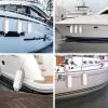 imageGoplus Boat Fenders 4 Pack 3mm Thick UVResistant Pontoon Boat Bumper TwinEye Ribbed Inflatable Boat Fenders for Docking Protection 85quot X 27quot 65quot X 23quotWhite
