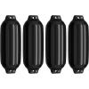 imageGoplus Boat Fenders 4 Pack 3mm Thick UVResistant Pontoon Boat Bumper TwinEye Ribbed Inflatable Boat Fenders for Docking Protection 85quot X 27quot 65quot X 23quotBlack
