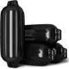 imageGoplus Boat Fenders 4 Pack 3mm Thick UVResistant Pontoon Boat Bumper TwinEye Ribbed Inflatable Boat Fenders for Docking Protection 85quot X 27quot 65quot X 23quotBlack
