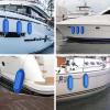 imageGoplus Boat Fenders 4 Pack 3mm Thick UVResistant Pontoon Boat Bumper TwinEye Ribbed Inflatable Boat Fenders for Docking Protection 85quot X 27quot 65quot X 23quotBlue