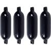 imageGoplus Boat Fenders 4 Pack 3mm Thick UVResistant Pontoon Boat Bumper TwinEye Ribbed Inflatable Boat Fenders for Docking Protection 85quot X 27quot 65quot X 23quotBlack