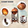 imageGoplus Globe Bar 175 Globe Bar Liquor Cabinet with Wheels Bottom Shelf Old World Map 16th Century Italian Replica Bar Globe Retro Wine Stand Globe Bar Cart for Dining Room Living Room HomeRetro Brown