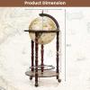 imageGoplus Globe Bar 175 Globe Bar Liquor Cabinet with Wheels Bottom Shelf Old World Map 16th Century Italian Replica Bar Globe Retro Wine Stand Globe Bar Cart for Dining Room Living Room HomeCreamy White