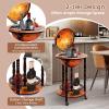 imageGoplus Globe Bar 175 Globe Bar Liquor Cabinet with Wheels Bottom Shelf Old World Map 16th Century Italian Replica Bar Globe Retro Wine Stand Globe Bar Cart for Dining Room Living Room HomeRetro Brown