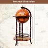 imageGoplus Globe Bar 175 Globe Bar Liquor Cabinet with Wheels Bottom Shelf Old World Map 16th Century Italian Replica Bar Globe Retro Wine Stand Globe Bar Cart for Dining Room Living Room HomeRetro Brown