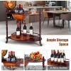 imageGoplus Globe Bar 345 Globe Bar Liquor Cabinet with Wheels Bottom Shelf Old World Map 16th Century Italian Replica Bar Globe Retro Wine Stand Globe Bar Cart for Dining Room Living Room Home