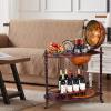 imageGoplus Globe Bar 345 Globe Bar Liquor Cabinet with Wheels Bottom Shelf Old World Map 16th Century Italian Replica Bar Globe Retro Wine Stand Globe Bar Cart for Dining Room Living Room Home