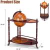 imageGoplus Globe Bar 345 Globe Bar Liquor Cabinet with Wheels Bottom Shelf Old World Map 16th Century Italian Replica Bar Globe Retro Wine Stand Globe Bar Cart for Dining Room Living Room Home