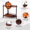 imageGoplus Globe Bar 345 Globe Bar Liquor Cabinet with Wheels Bottom Shelf Old World Map 16th Century Italian Replica Bar Globe Retro Wine Stand Globe Bar Cart for Dining Room Living Room Home