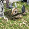 imageGoplus Halloween Skeleton Groundbreaker  SoundActivated Party Decoration with LightUp Eyes ampamp Creepy Sound for IndoorOutdoor Lawn Yard Patio