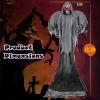 imageGoplus Hanging Halloween Decoration 121 Ft Skeleton Ghost with Flickering Red Eyes Scary Sounds Adjustable Arms IndoorOutdoor Grim Reaper Prop Halloween Flying Ghost for Party Yard Lawn121 Ft Hanging Skeleton Ghost