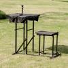 imageGoplus Portable Shooting Bench Foldable Shooting Table Seat Set with Adjustable Gun Rest and Ammo Pockets Shooting Bench Rest for Rifles Outdoor Range and Hunting