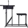 imageGoplus Portable Shooting Bench Foldable Shooting Table Seat Set with Adjustable Gun Rest and Ammo Pockets Shooting Bench Rest for Rifles Outdoor Range and Hunting