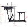 imageGoplus Portable Shooting Bench Foldable Shooting Table Seat Set with Adjustable Gun Rest and Ammo Pockets Shooting Bench Rest for Rifles Outdoor Range and Hunting