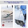 imageGoplus Rolling Snow Pusher Shovel Handle Adjustable Snow Removal Tool Manual Push Plow with 6Inch Wheels for Driveway Pavement Stoop Black