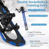 imageGoplus Snow Shoes for Men Women Youth Kids Light Weight Aluminum Terrain Snowshoes with AntiShock Trekking Poles and Carrying Tote Bag Snow Mud Baskets Included 2125 30 Inches
