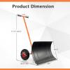 imageGoplus Snow Shovel for Driveway with Wheels 29x 195Extra High Angled Steel Blade HeavyDuty ampamp Height Adjustable Snow Plow Efficient ampamp BackSaver Snow Removal Tool for Doorway Sidewalks