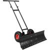 imageGoplus 36 Wide Snow Shovel for Driveway HeavyDuty Metal Snow Plow w 7Position Angled Blade Ergonomic Handle ampamp Rubber Wheels for Efficient Snow Removal Back Saver Snow Plow for Doorway Sidewalk