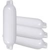 imageGoplus Boat Fenders 4 Pack 3mm Thick UVResistant Pontoon Boat Bumper TwinEye Ribbed Inflatable Boat Fenders for Docking Protection 85quot X 27quot 65quot X 23quotWhite