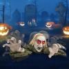 imageGoplus Halloween Skeleton Groundbreaker  SoundActivated Party Decoration with LightUp Eyes ampamp Creepy Sound for IndoorOutdoor Lawn Yard Patio