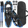 imageGoplus Snow Shoes for Men Women Youth Kids Light Weight Aluminum Terrain Snowshoes with AntiShock Trekking Poles and Carrying Tote Bag Snow Mud Baskets Included 2125 30 Inches