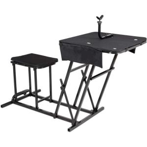 imageGoplus Portable Shooting Bench Foldable Shooting Table Seat Set with Adjustable Gun Rest and Ammo Pockets Shooting Bench Rest for Rifles Outdoor Range and Hunting