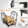 imageGoplus 14 Small Firewood Rack Indoor Outdoor Decorative Firewood Storage Carrier Log Rack with Handles Elegant Patterns ampamp Raised Legs Heavy Duty Firewood Holder for Fireplace Fire Pit