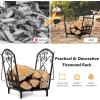 imageGoplus 14 Small Firewood Rack Indoor Outdoor Decorative Firewood Storage Carrier Log Rack with Handles Elegant Patterns ampamp Raised Legs Heavy Duty Firewood Holder for Fireplace Fire Pit