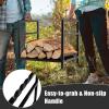 imageGoplus 16 Inch Small Firewood Rack Indoor Outdoor Decorative Firewood Log Holder with EasytoGrab Handle ampamp Raised Base Heavy Duty Steel Wood Storage Stacker for Fireplace Fire Pit Fire Stove Patio