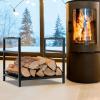 imageGoplus 16 Inch Small Firewood Rack Indoor Outdoor Decorative Firewood Log Holder with EasytoGrab Handle ampamp Raised Base Heavy Duty Steel Wood Storage Stacker for Fireplace Fire Pit Fire Stove Patio