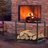 imageGoplus 16 Inch Small Firewood Rack Indoor Outdoor Decorative Firewood Log Holder with EasytoGrab Handle ampamp Raised Base Heavy Duty Steel Wood Storage Stacker for Fireplace Fire Pit Fire Stove Patio