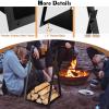 imageGoplus 16 Triangle Firewood Rack Outdoor Small Decorative Firewood Holder with Raised Base Firewood Storage Carrier Log Rack for Indoor Fireplace Fire Pit Wood Stove