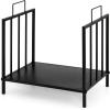 imageGoplus 165 Firewood Rack Indoor Outdoor Small Firewood Holder with Handle Raised Legs Heavy Duty Steel Log Rack Wood Storage Carrier for Fireplace Fire Pit