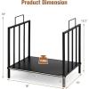 imageGoplus 165 Firewood Rack Indoor Outdoor Small Firewood Holder with Handle Raised Legs Heavy Duty Steel Log Rack Wood Storage Carrier for Fireplace Fire Pit
