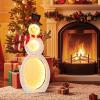 imageGoplus 26 FT Lighted Christmas Decoration PreLit 2D Snowman with 3 Infinity Mirror Lights Top Hat ampamp Scarf Zip Ties ampamp Ground Stakes Outdoor Xmas Snowman Ornament Decor for Indoor Party Yard26 FT