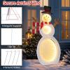 imageGoplus 26 FT Lighted Christmas Decoration PreLit 2D Snowman with 3 Infinity Mirror Lights Top Hat ampamp Scarf Zip Ties ampamp Ground Stakes Outdoor Xmas Snowman Ornament Decor for Indoor Party Yard26 FT