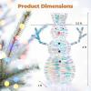 imageGoplus 26 FT Lighted Christmas Decoration PreLit 2D Snowman with 3 Infinity Mirror Lights Top Hat ampamp Scarf Zip Ties ampamp Ground Stakes Outdoor Xmas Snowman Ornament Decor for Indoor Party Yard4 FT