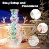 imageGoplus 26 FT Lighted Christmas Decoration PreLit 2D Snowman with 3 Infinity Mirror Lights Top Hat ampamp Scarf Zip Ties ampamp Ground Stakes Outdoor Xmas Snowman Ornament Decor for Indoor Party Yard4 FT