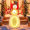 imageGoplus 26 FT Lighted Christmas Decoration PreLit 2D Snowman with 3 Infinity Mirror Lights Top Hat ampamp Scarf Zip Ties ampamp Ground Stakes Outdoor Xmas Snowman Ornament Decor for Indoor Party Yard26 FT