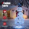 imageGoplus 26 FT Lighted Christmas Decoration PreLit 2D Snowman with 3 Infinity Mirror Lights Top Hat ampamp Scarf Zip Ties ampamp Ground Stakes Outdoor Xmas Snowman Ornament Decor for Indoor Party Yard6FT