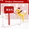 imageGoplus 35 FT Lighted Dachshund Climbing Mailbox PreLit Christmas Holiday Decoration with 120 Warm White LED Lights Christmas Mailbox with Wiener Dog for Indoor Party Outdoor Yard Lawn ampamp Garden
