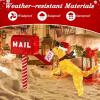 imageGoplus 35 FT Lighted Dachshund Climbing Mailbox PreLit Christmas Holiday Decoration with 120 Warm White LED Lights Christmas Mailbox with Wiener Dog for Indoor Party Outdoor Yard Lawn ampamp Garden