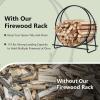 imageGoplus 40Inch Tubular Steel Log Hoop Firewood Storage Rack Holder Round Display325 inch