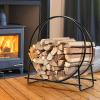 imageGoplus 40Inch Tubular Steel Log Hoop Firewood Storage Rack Holder Round Display325 inch