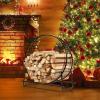 imageGoplus 40Inch Tubular Steel Log Hoop Firewood Storage Rack Holder Round Display325 inch