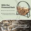 imageGoplus 40Inch Tubular Steel Log Hoop Firewood Storage Rack Holder Round Display41 inch